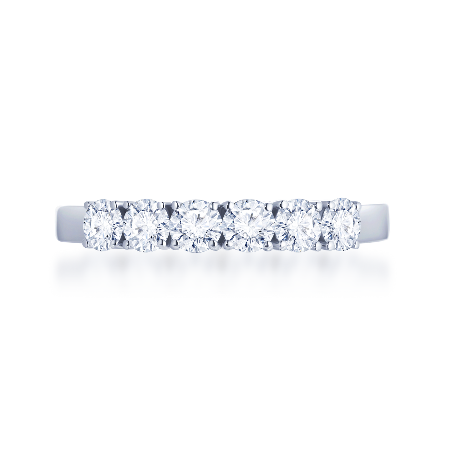 White Diamond Half Eternity Ring - K.S. Sze & Sons