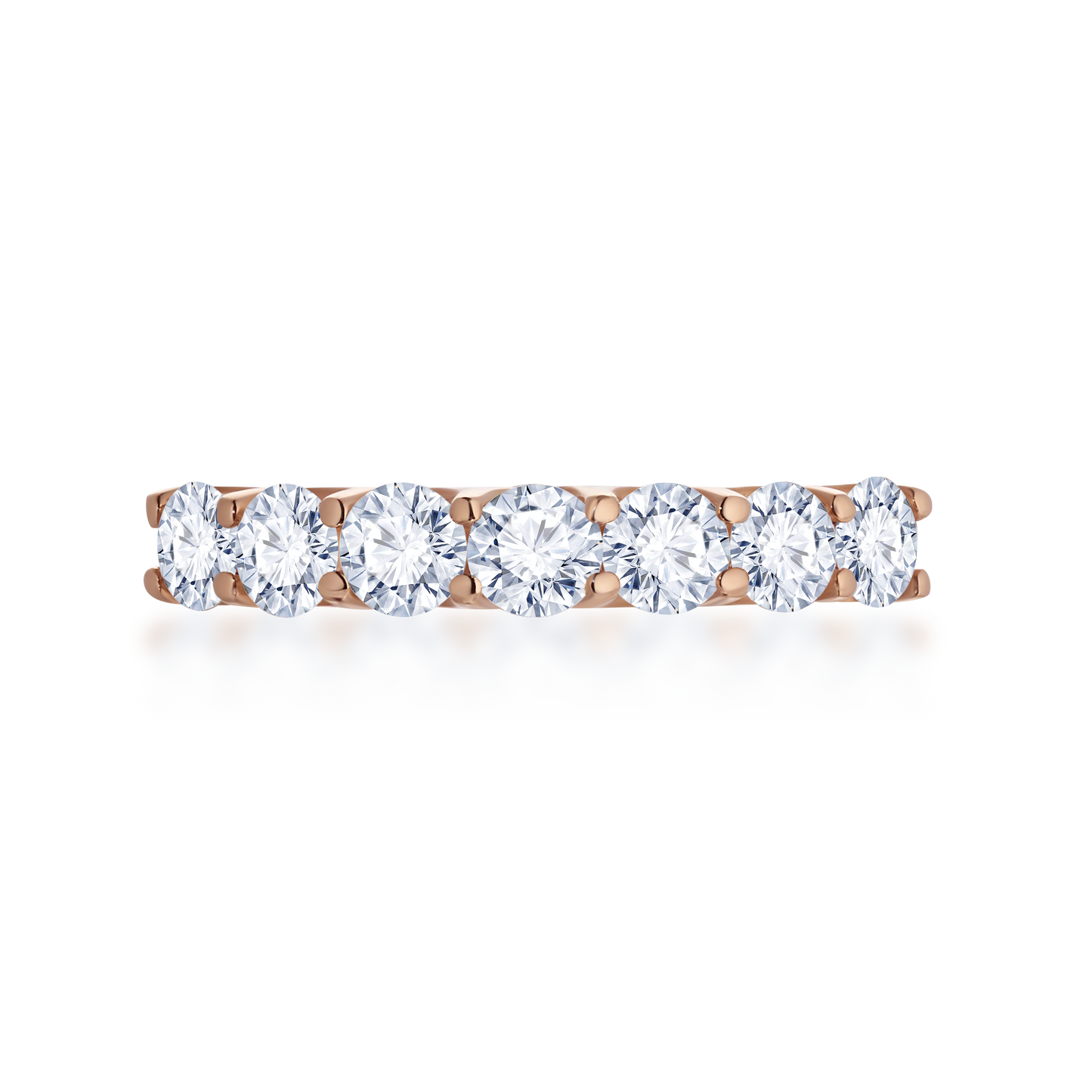 White Diamond Half Eternity Ring - K.S. Sze & Sons