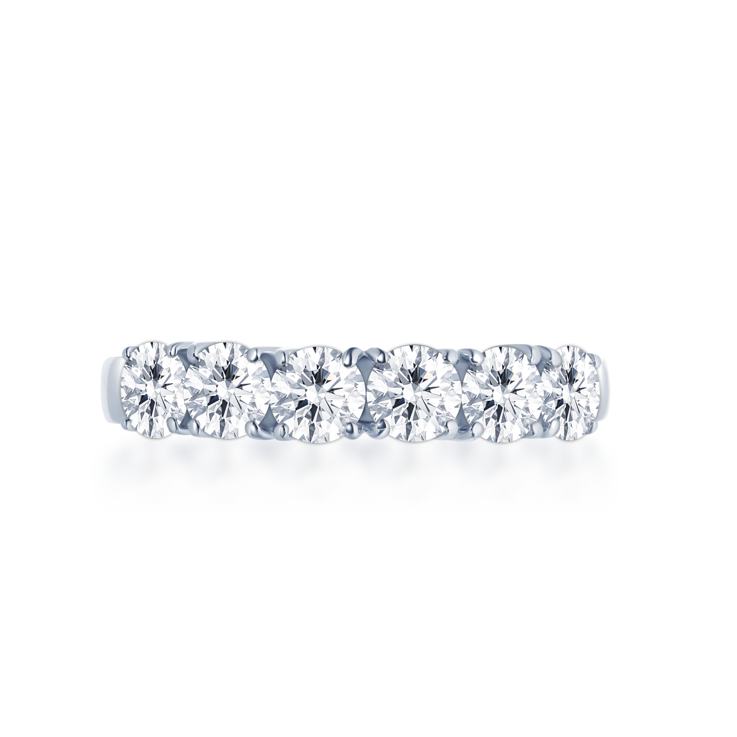 White Diamond Half Eternity Diamond Ring - K.S. Sze & Sons