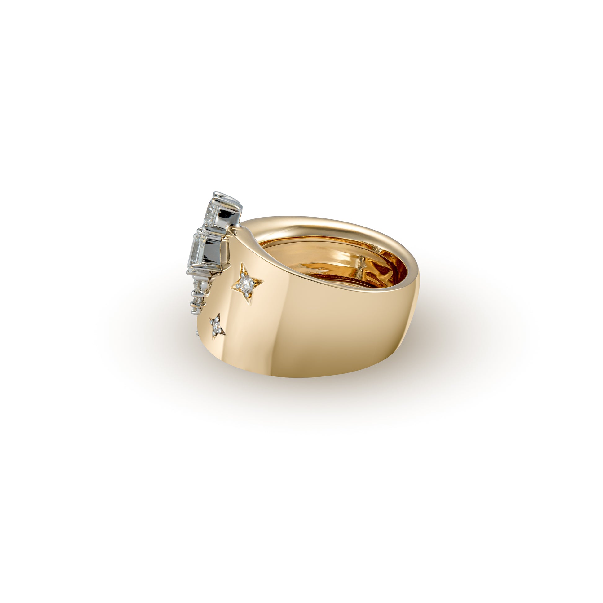 18K White & Rose Gold, Fancy Shape Diamond Ring - K.S. Sze & Sons