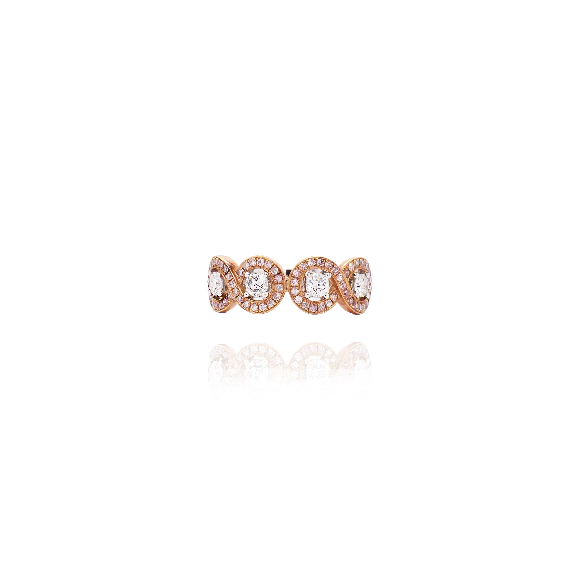 Pink & White Diamond Ring