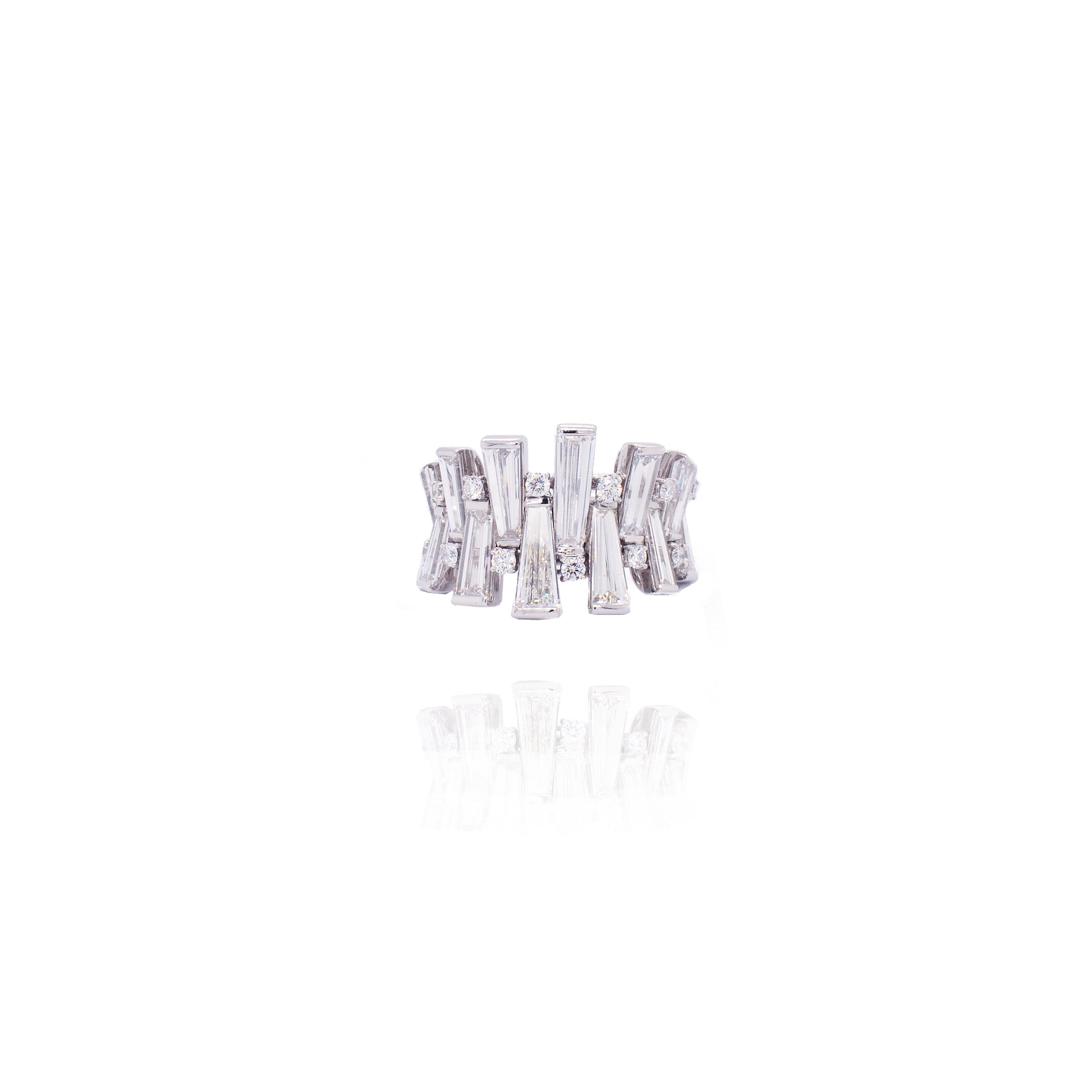 White Cocktail Diamond Ring