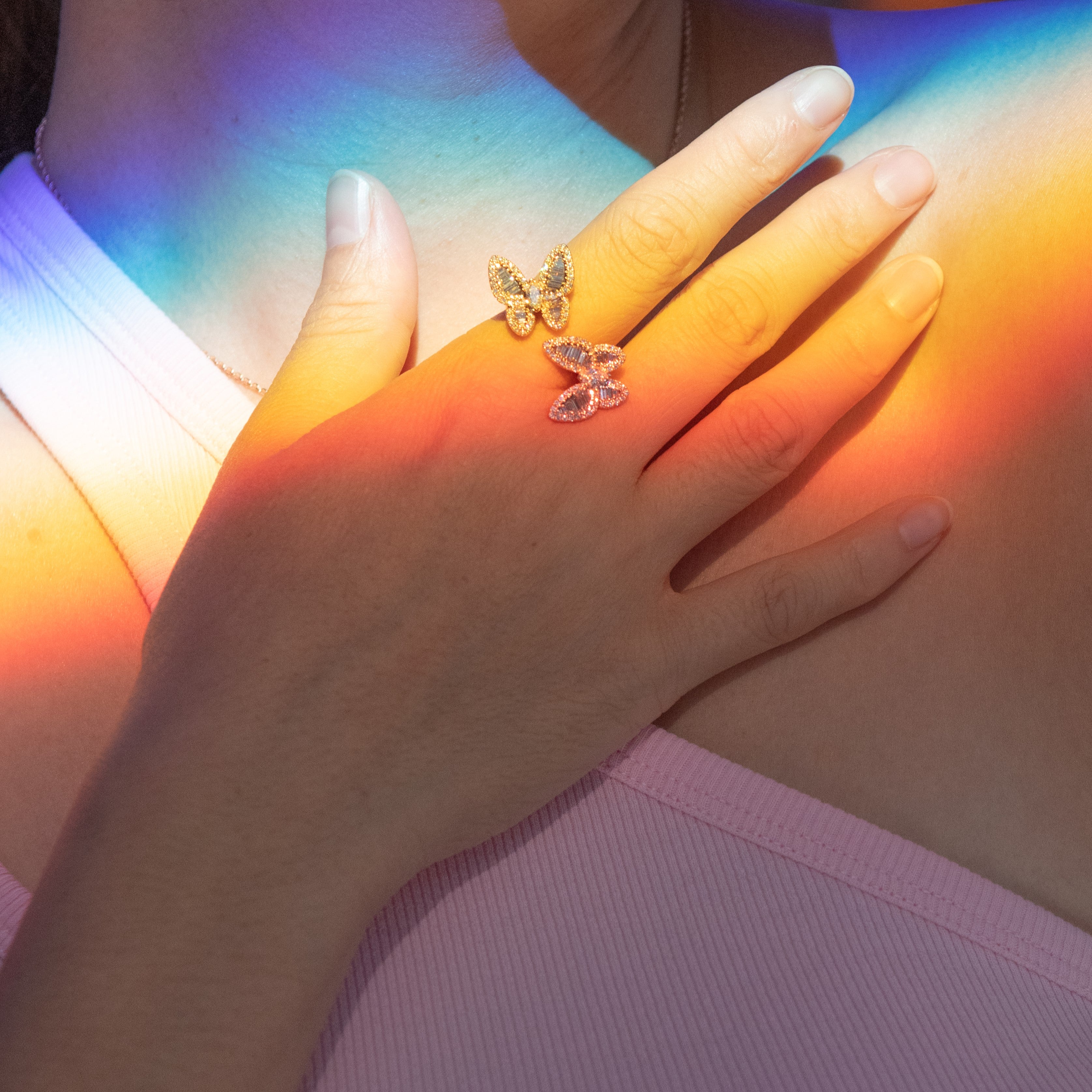 Butterfly Diamond Ring