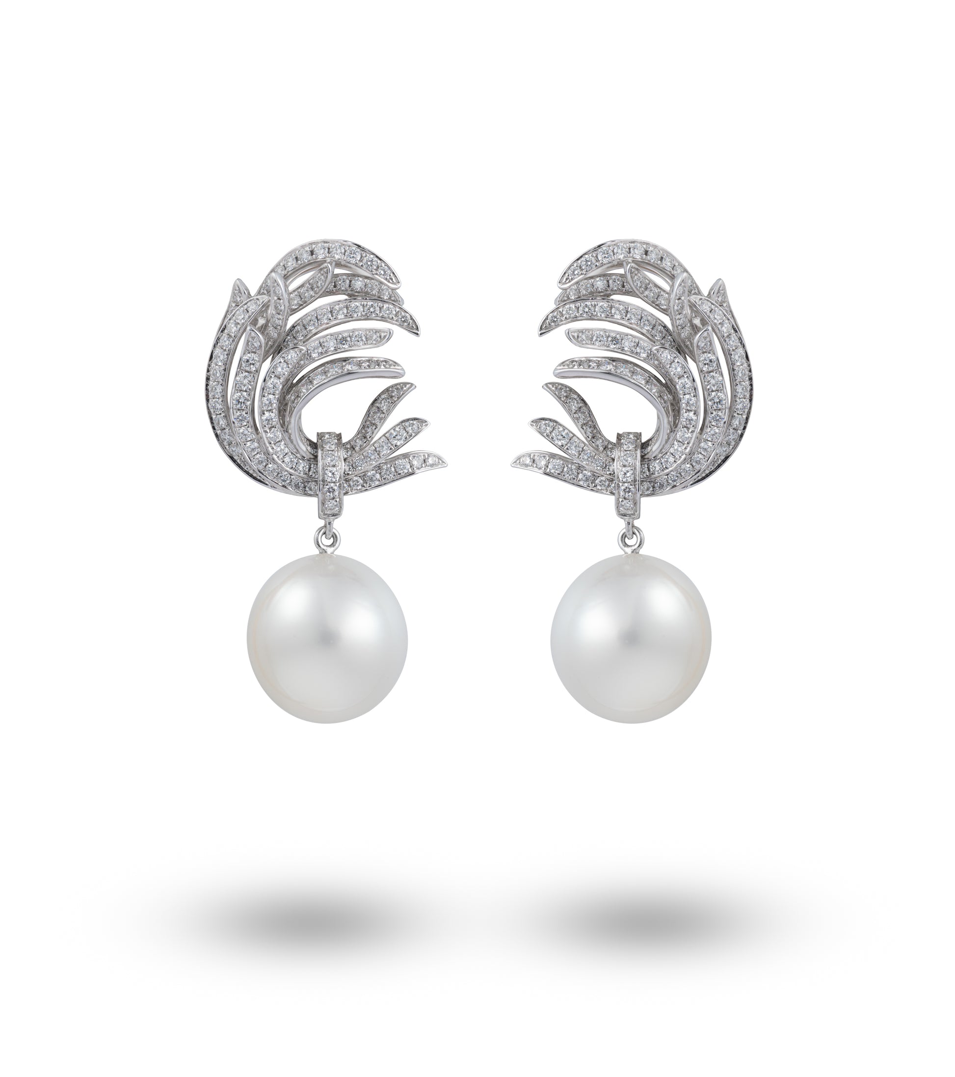 Transformational Diamond & South Sea Pearl Earring - K.S. Sze & Sons