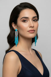 Turquoise & Diamond Earrings