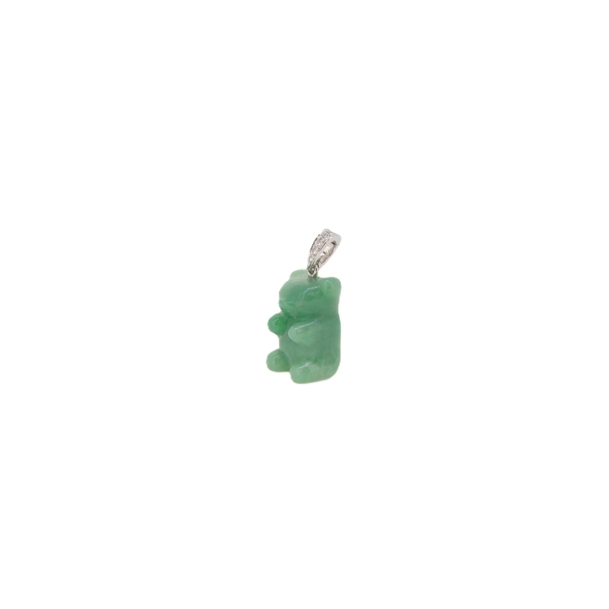 Jade Gummy Bear Pendant - K.S. Sze & Sons