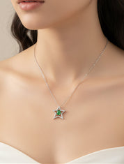 Jade Diamond Star Necklace
