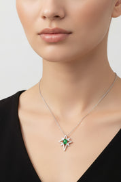 Jade Diamond Star Necklace