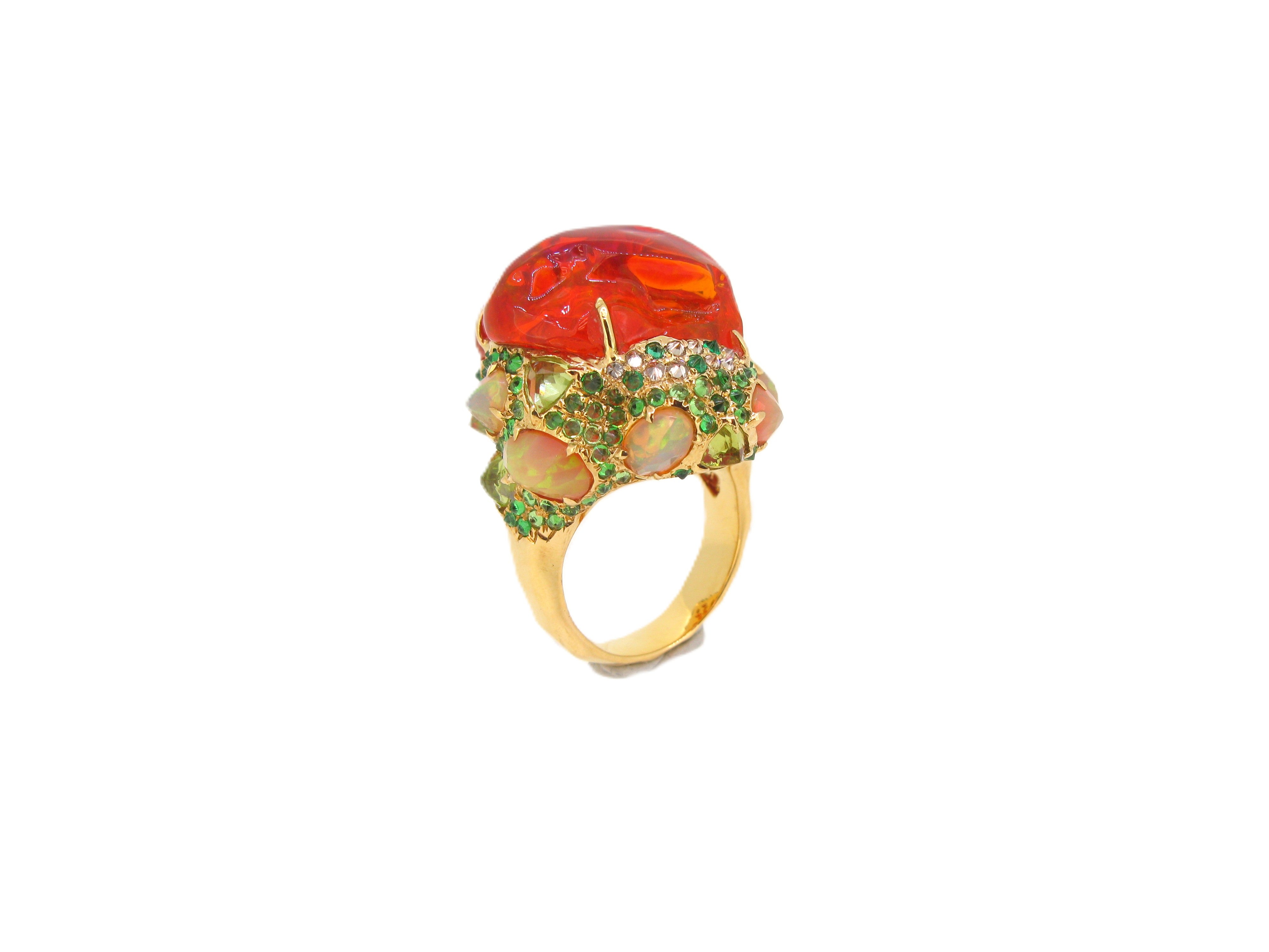 Fire Opal Ring
