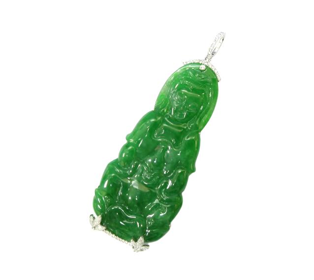 Jadeite & Diamond Pendant