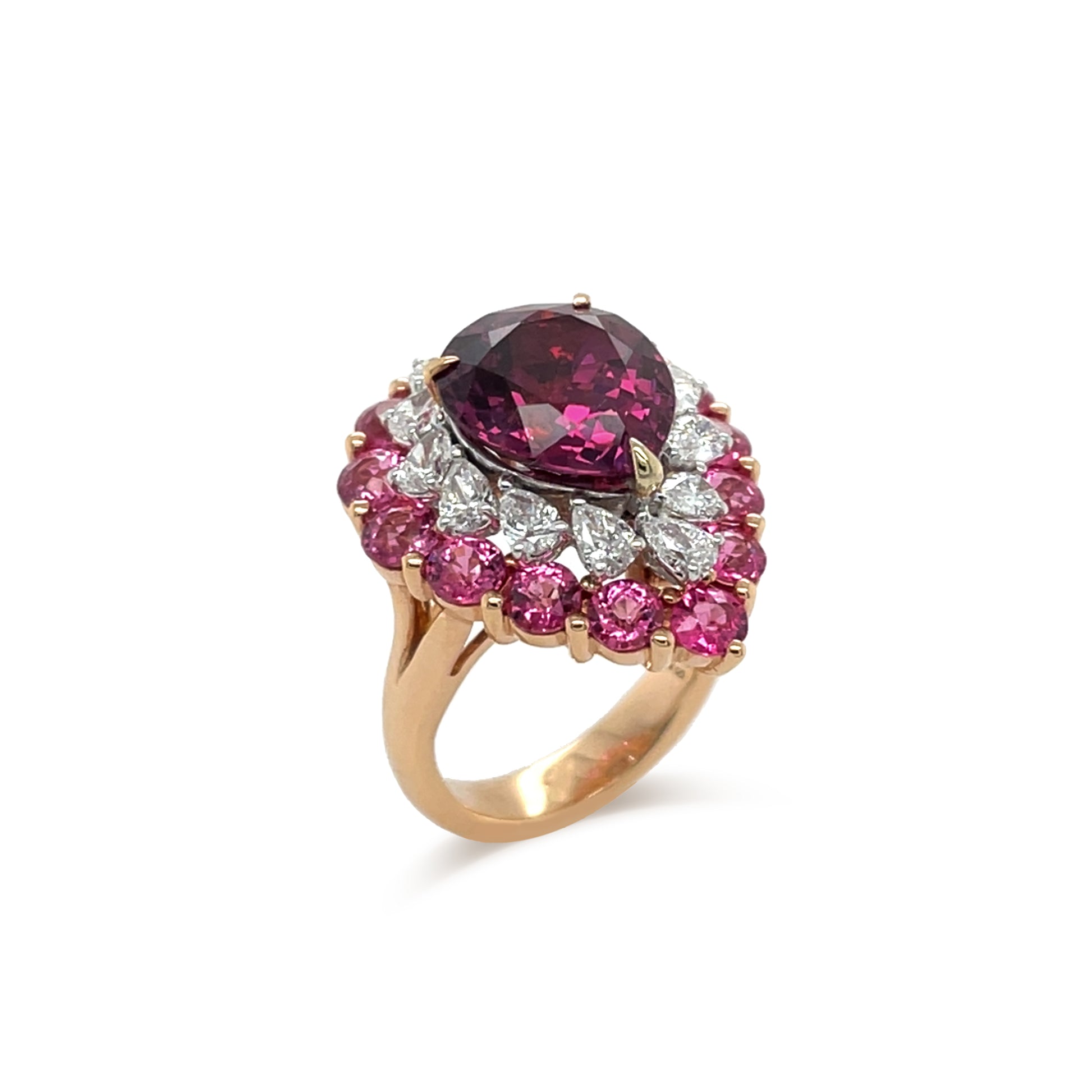 Spinel & Diamond Cocktail  Ring - K.S. Sze & Sons
