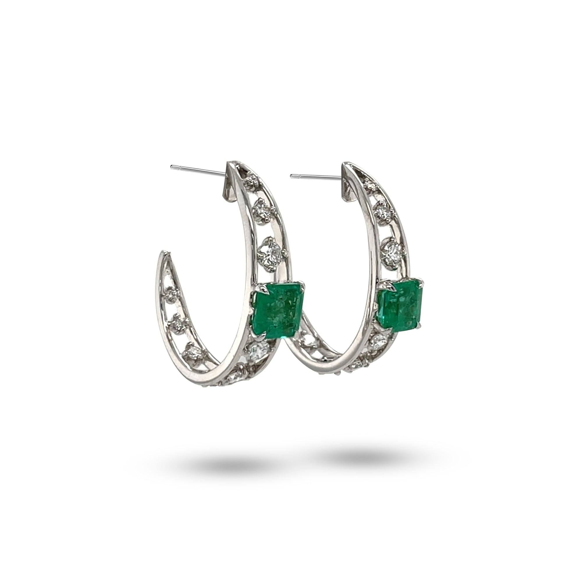 Emerald & Diamond Earrings - K.S. Sze & Sons