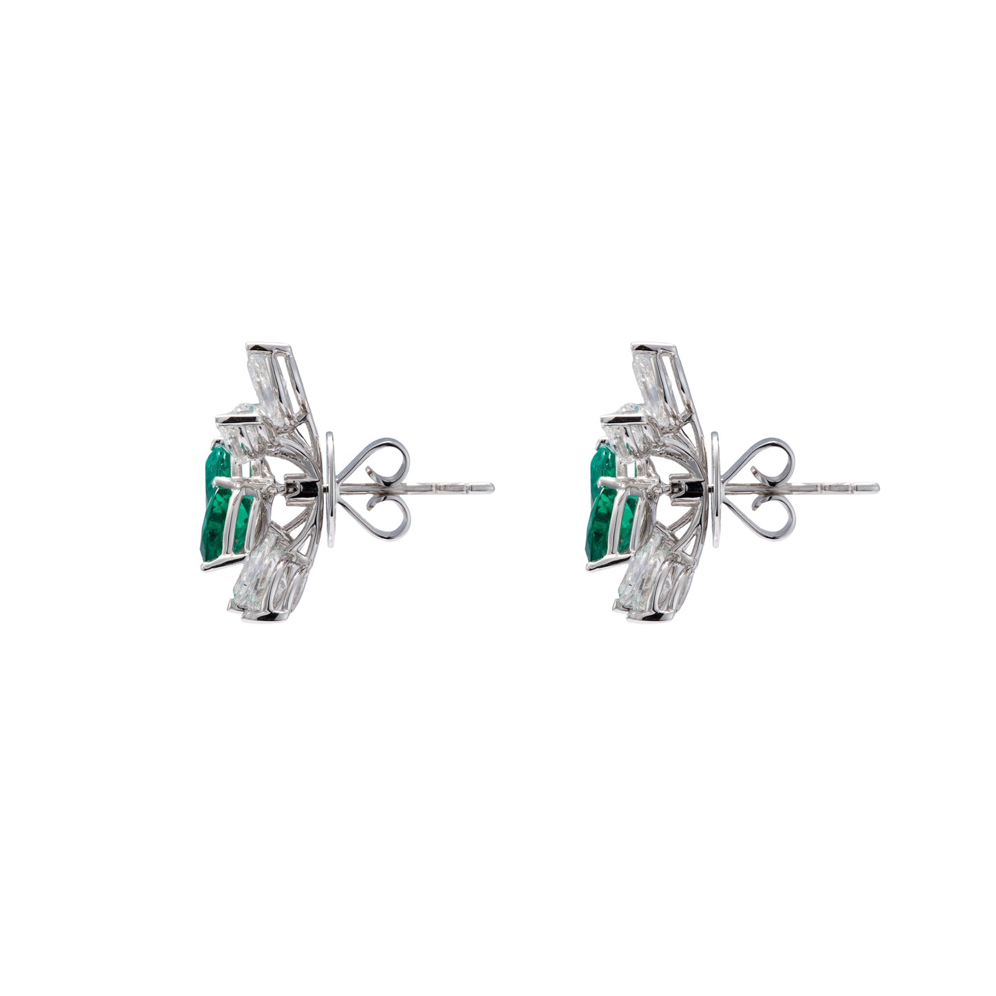Transformotional Emerald Earring/Diamond Jacket - K.S. Sze & Sons