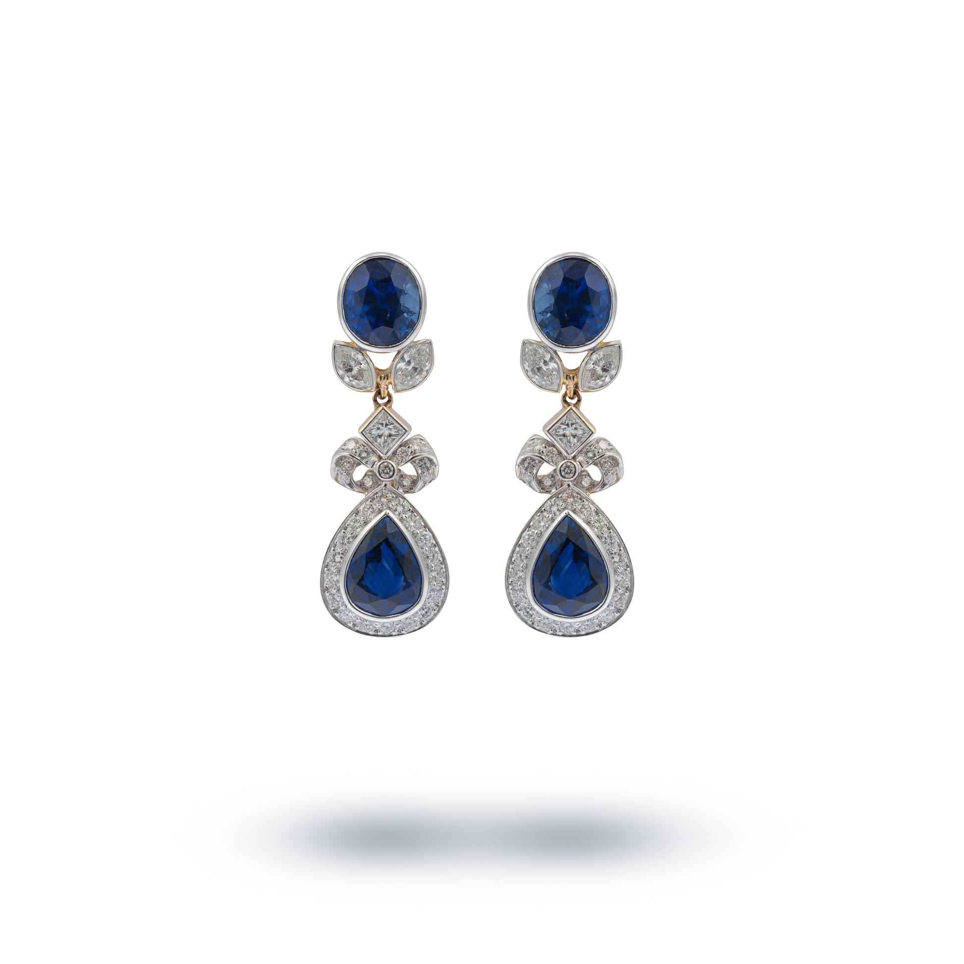 Tranformational Sapphire & Diamond Earrings - K.S. Sze & Sons