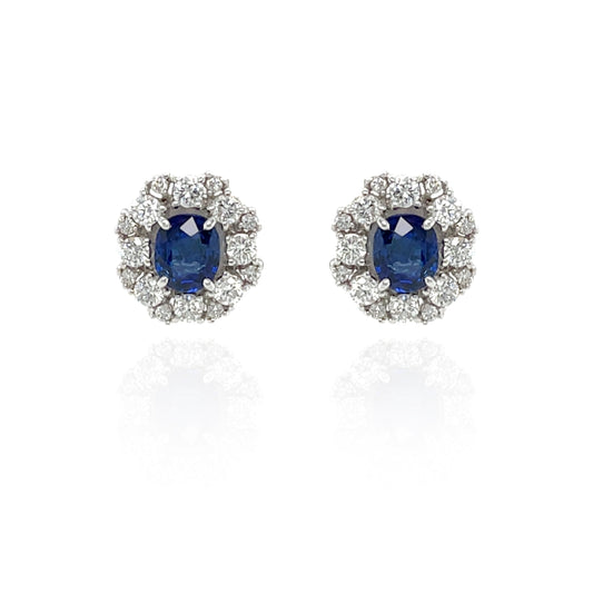 Sapphire & Diamond Earrings - K.S. Sze & Sons