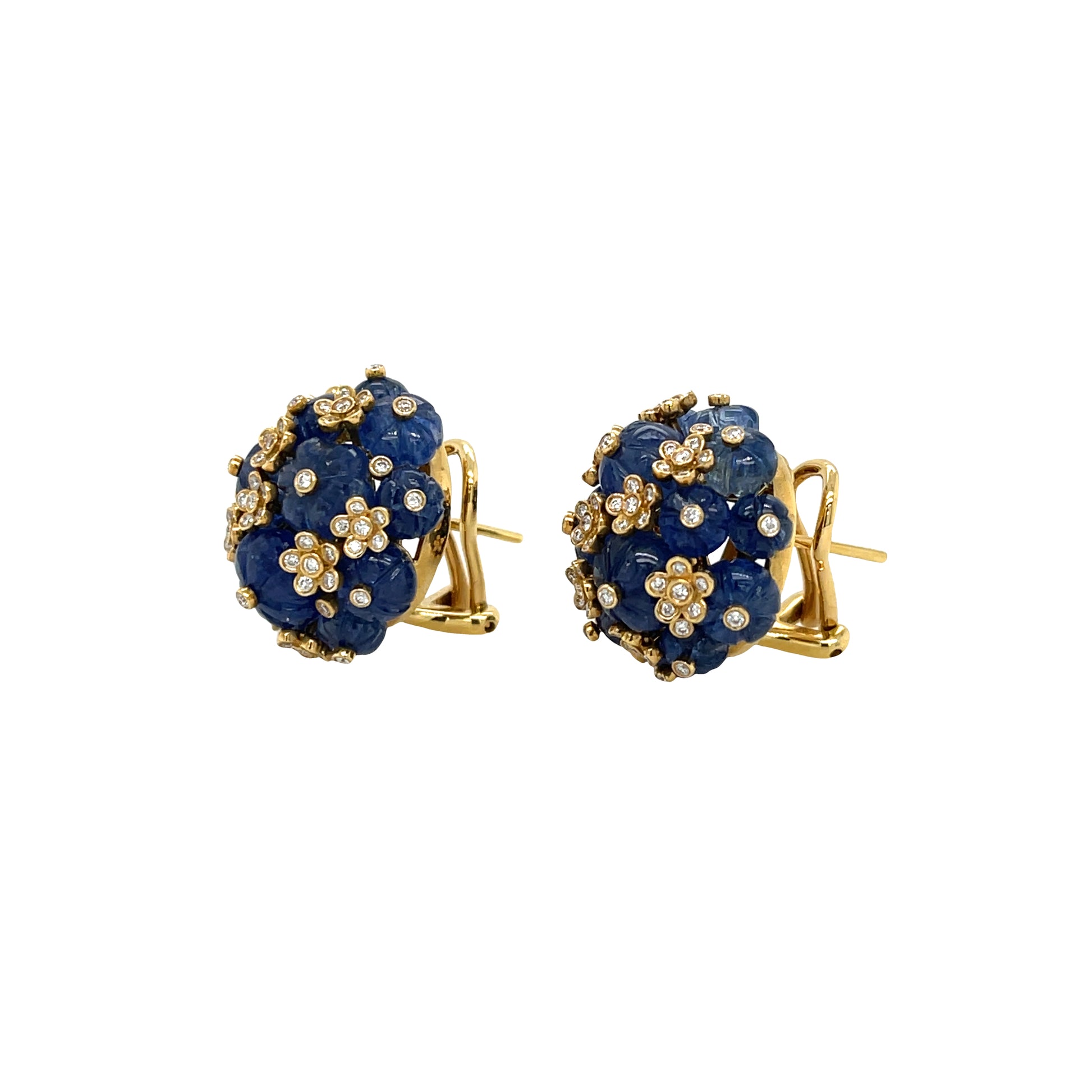 Sapphire & Diamond Earrings - K.S. Sze & Sons