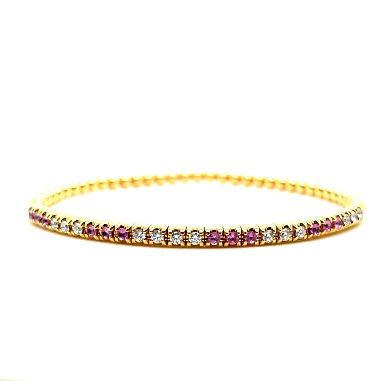 Diamond & Pink Sapphire Bracelet