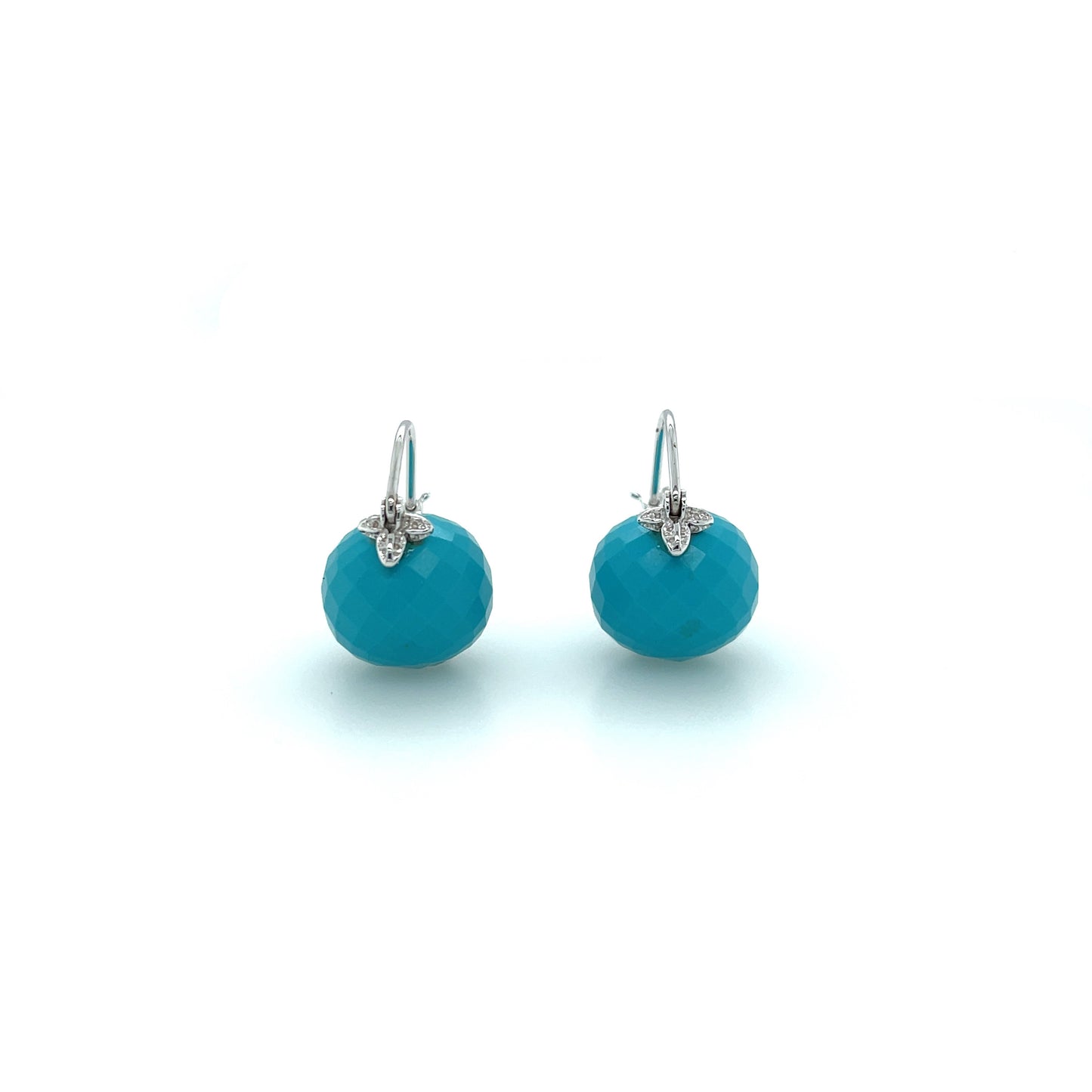 18K Turquoise Earrings - K.S. Sze & Sons