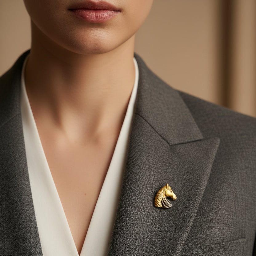 Mother of Pearl Horse Pin