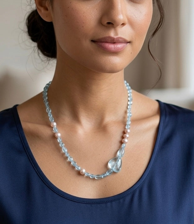 Aquamarine Necklace - K.S. Sze & Sons