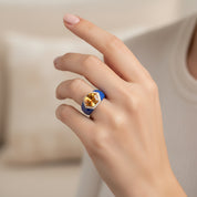 Orange in Blue Crate Ring