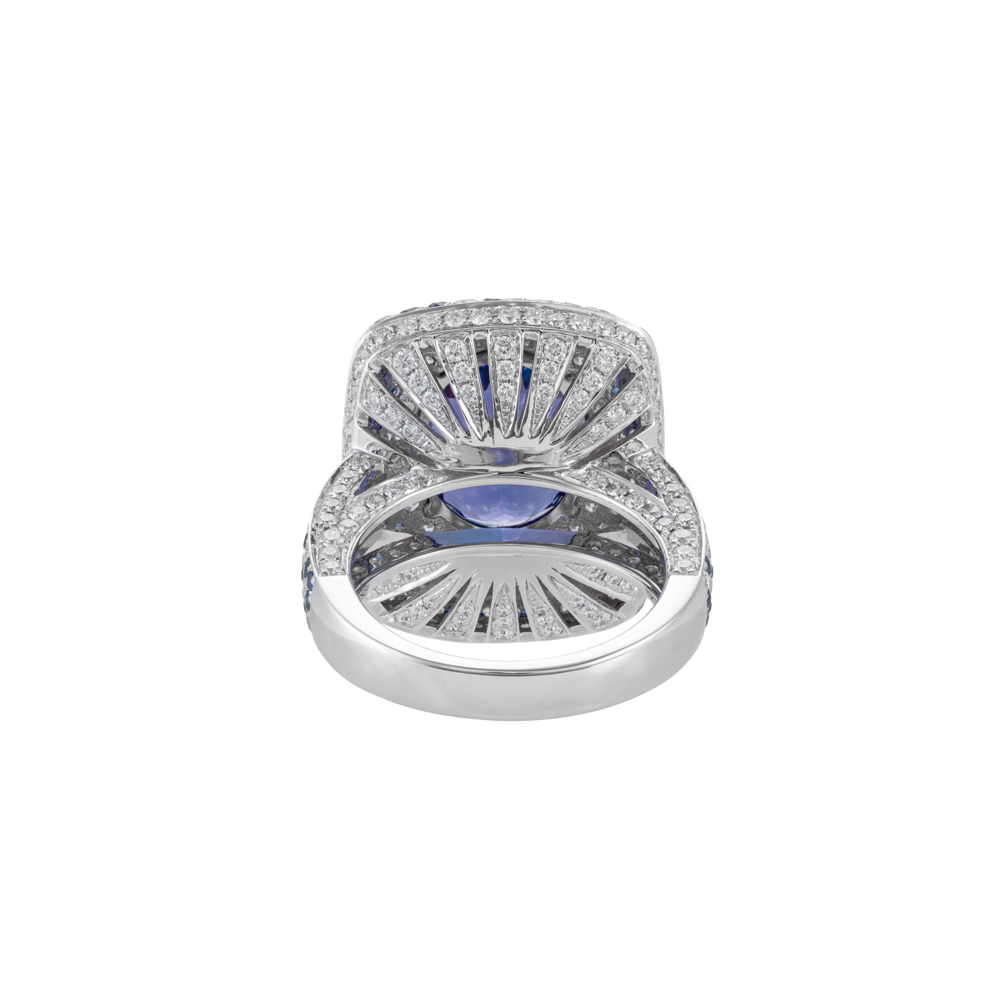 18K Tanzanite, Sapphire & Diamond Ring - K.S. Sze & Sons