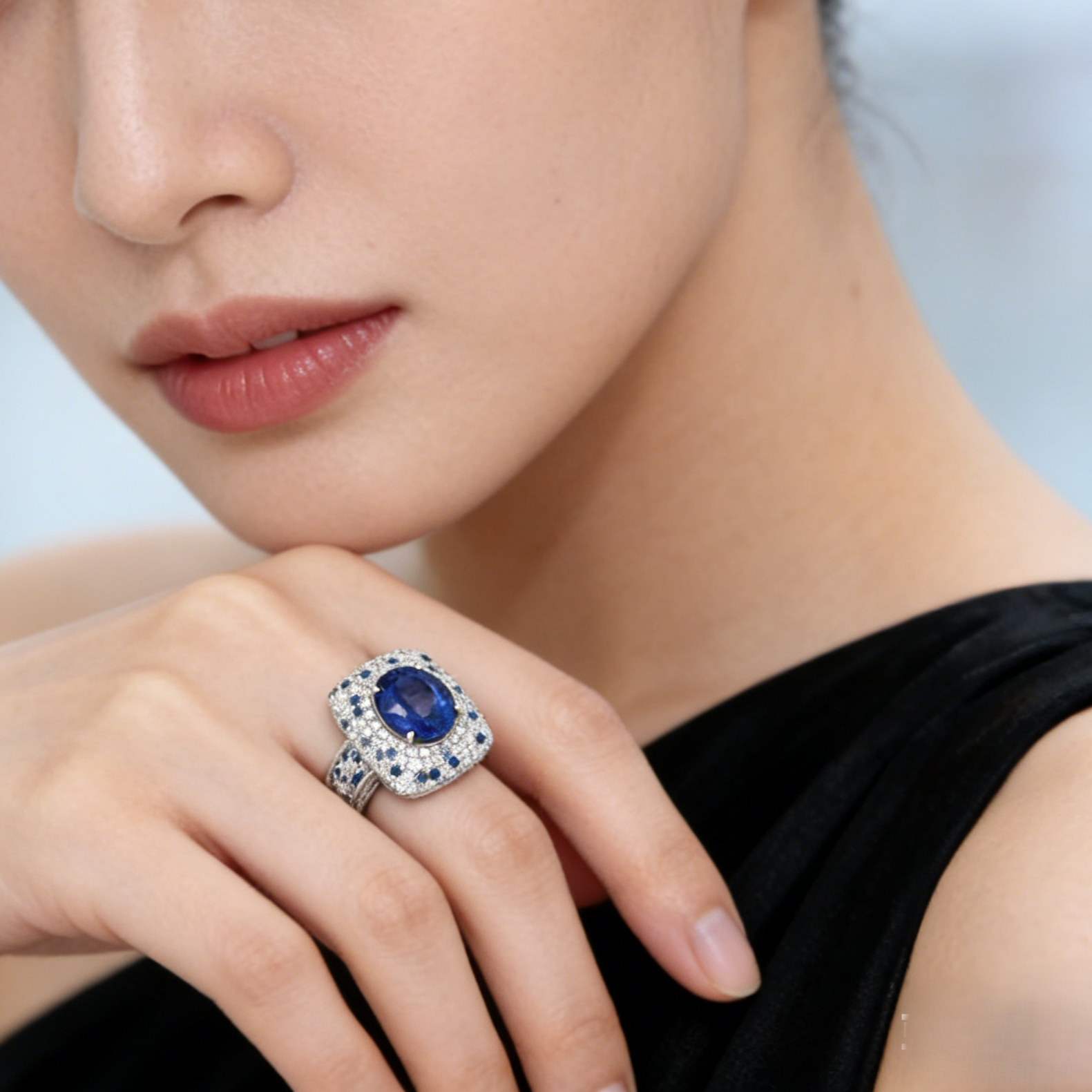 Tanzanite, Sapphire & Diamond Ring - K.S. Sze & Sons