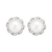 South Sea Pearl & Diamond Earrings