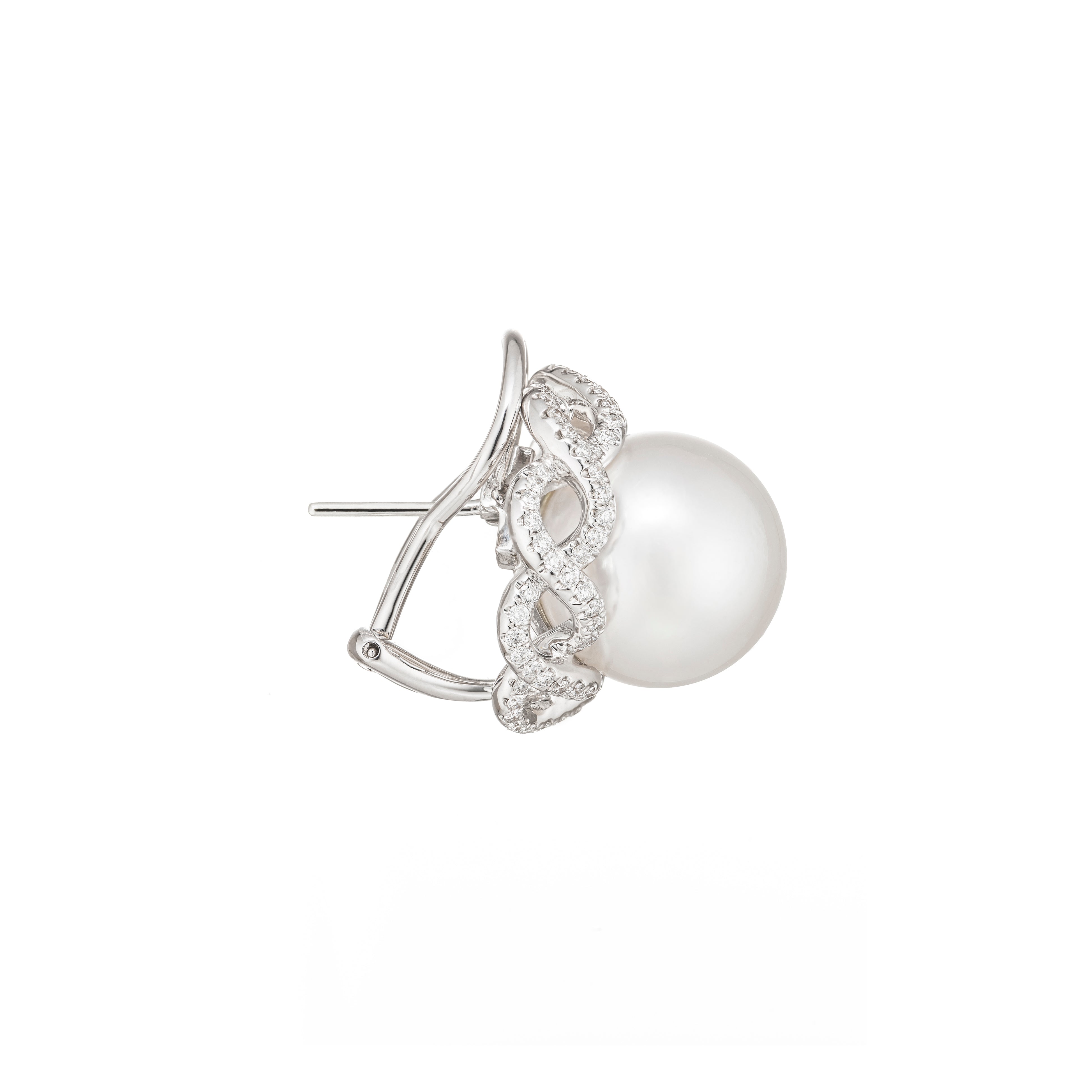 South Sea Pearl & Diamond Earrings