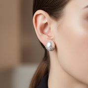 South Sea Pearl & Diamond Earrings