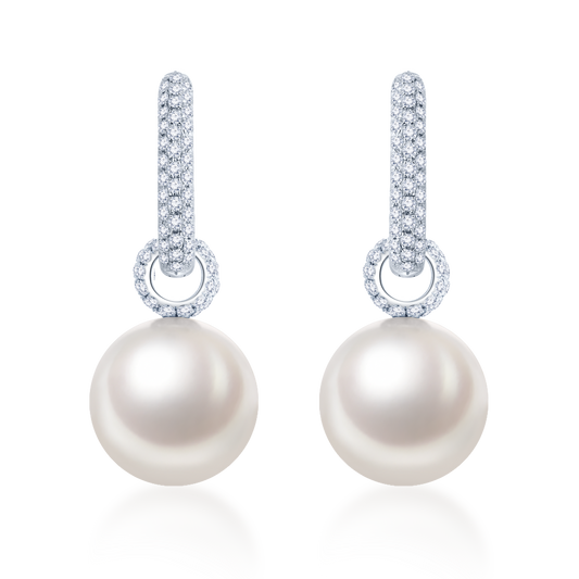 White South Sea Pearl Earrings - K.S. Sze & Sons