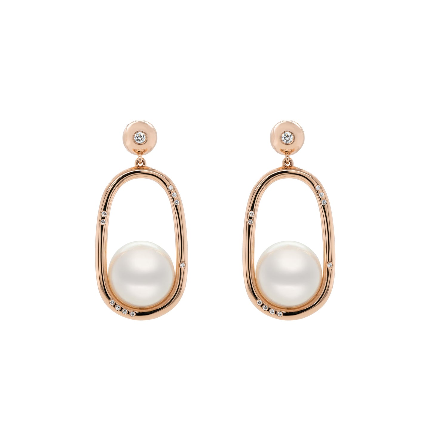 18K Rose Gold South Sea Pearl Earrings | K.S. Sze & Sons