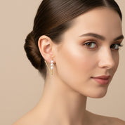 Triplet Pearl "V" Earrings