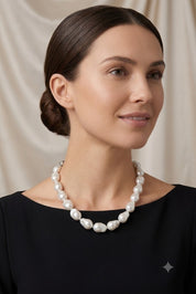 Lustrous Baroque White South Sea Pearl Necklace