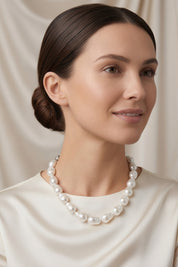 Regal Baroque White South Sea Pearl Necklace
