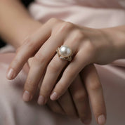 South Sea Pearl & Diamond Ring