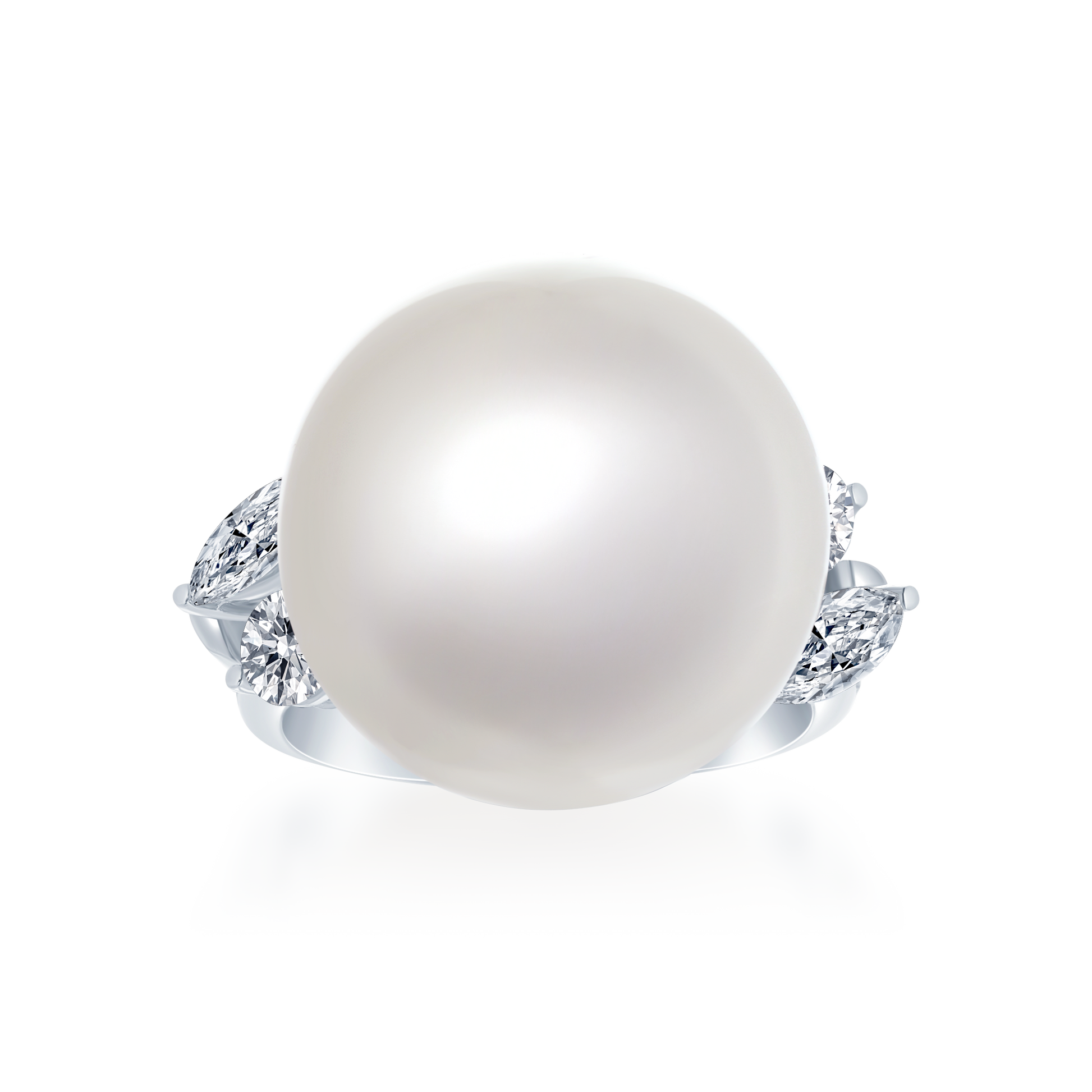 White South Sea Pearl Ring - K.S. Sze & Sons