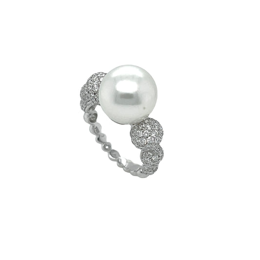 South Sea Pearl & Diamond Ring - K.S. Sze & Sons