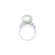 White South Sea Pearl & Diamond Ring