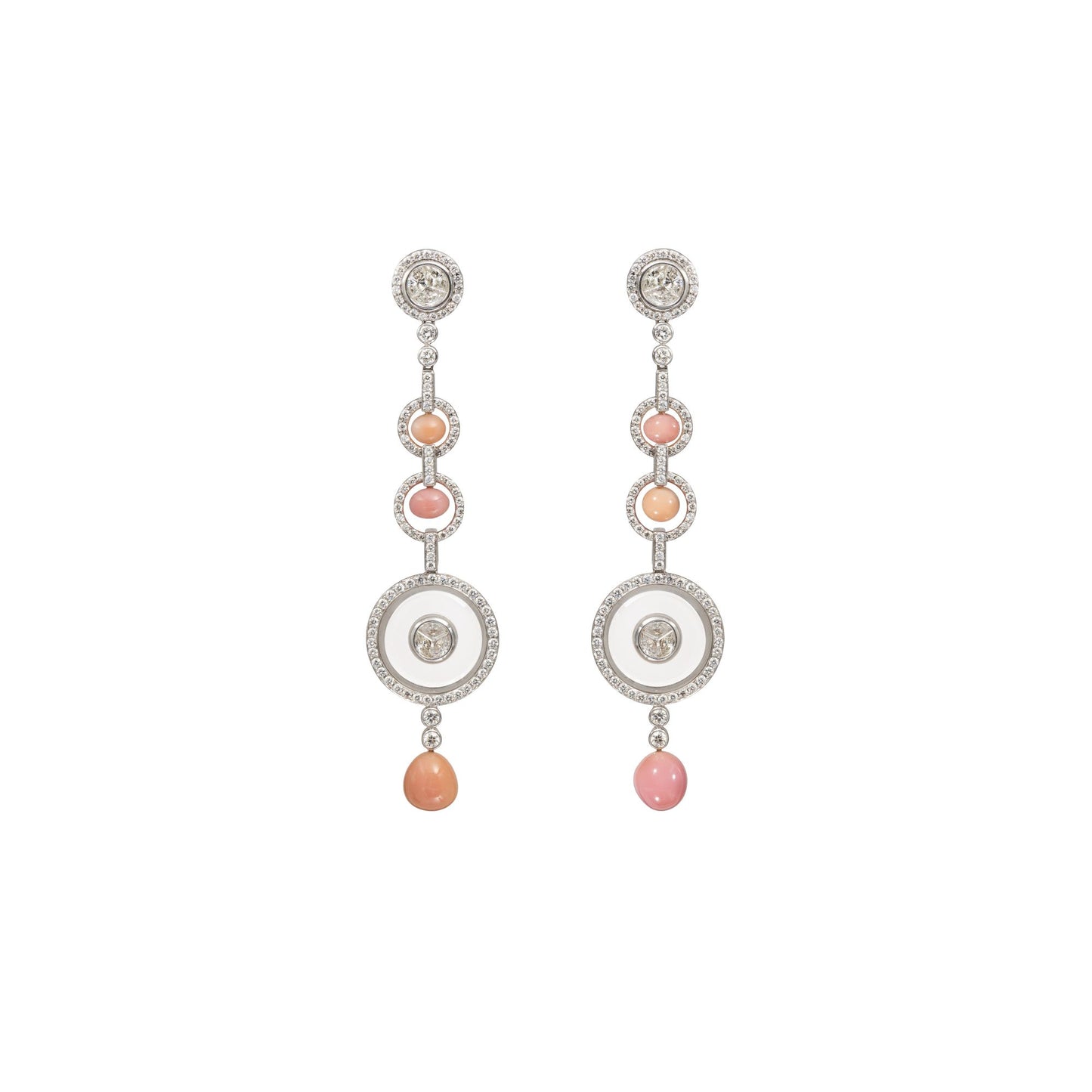 Conch Pearl & Diamond Earrings - K.S. Sze & Sons