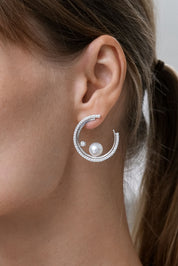 Pearl on a Hoop, Medium - K.S. Sze & Sons