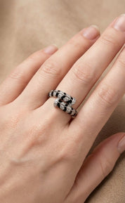 Dimaond & Enamel Ring - K.S. Sze & Sons