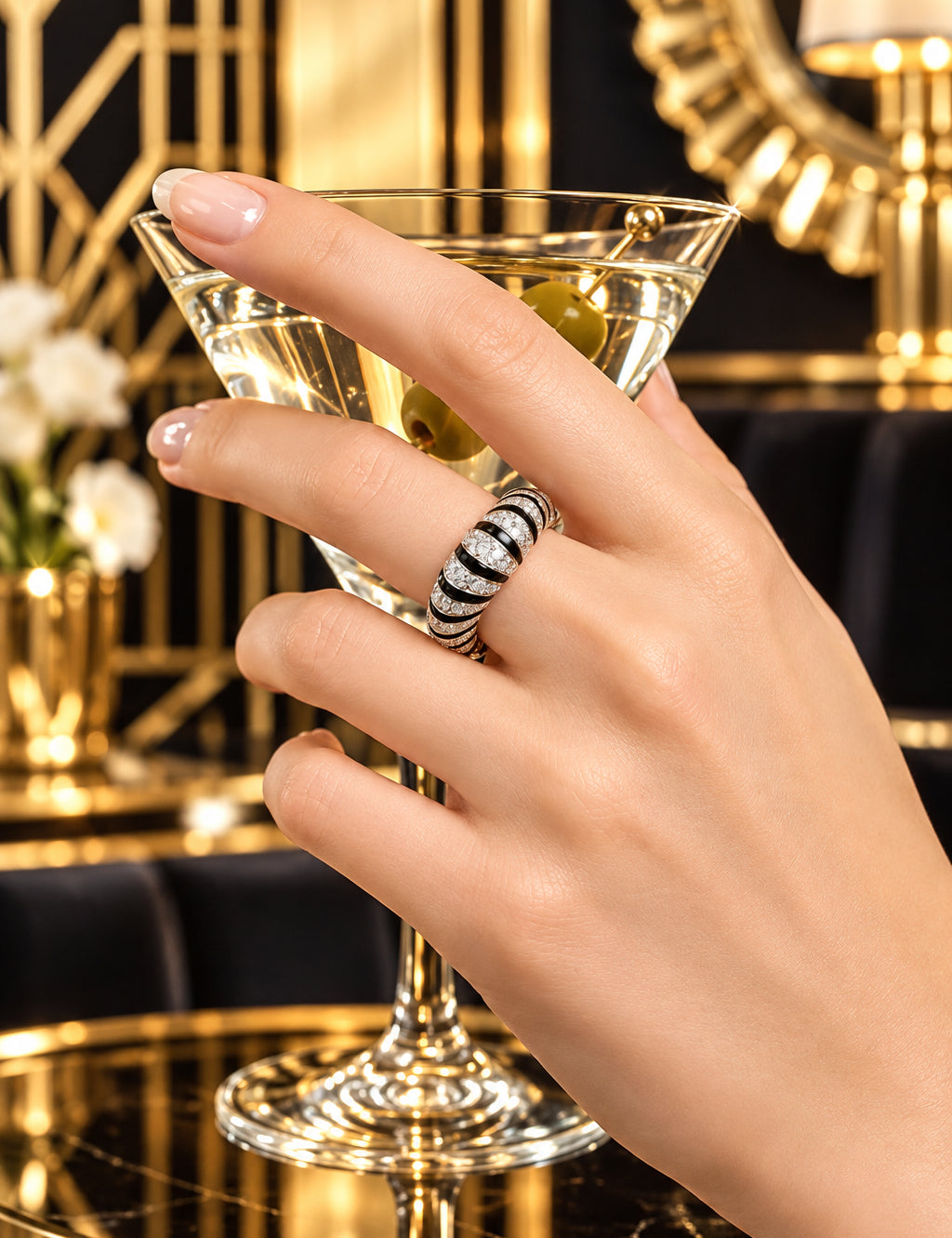 Diamond & Enamel Ring - K.S. Sze & Sons