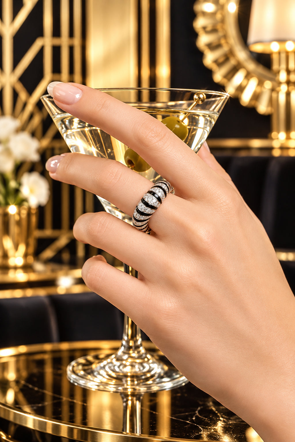 Diamond & Enamel Ring - K.S. Sze & Sons