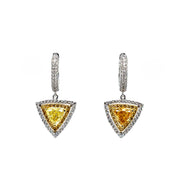 Yellow & White Diamond Earrings