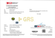 Unheated Cabochon Cat's Eye & Diamond Ring (GRS Certificate) - K.S. Sze & Sons
