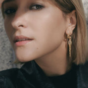 Earrings In Yellow Gold With Moonstones