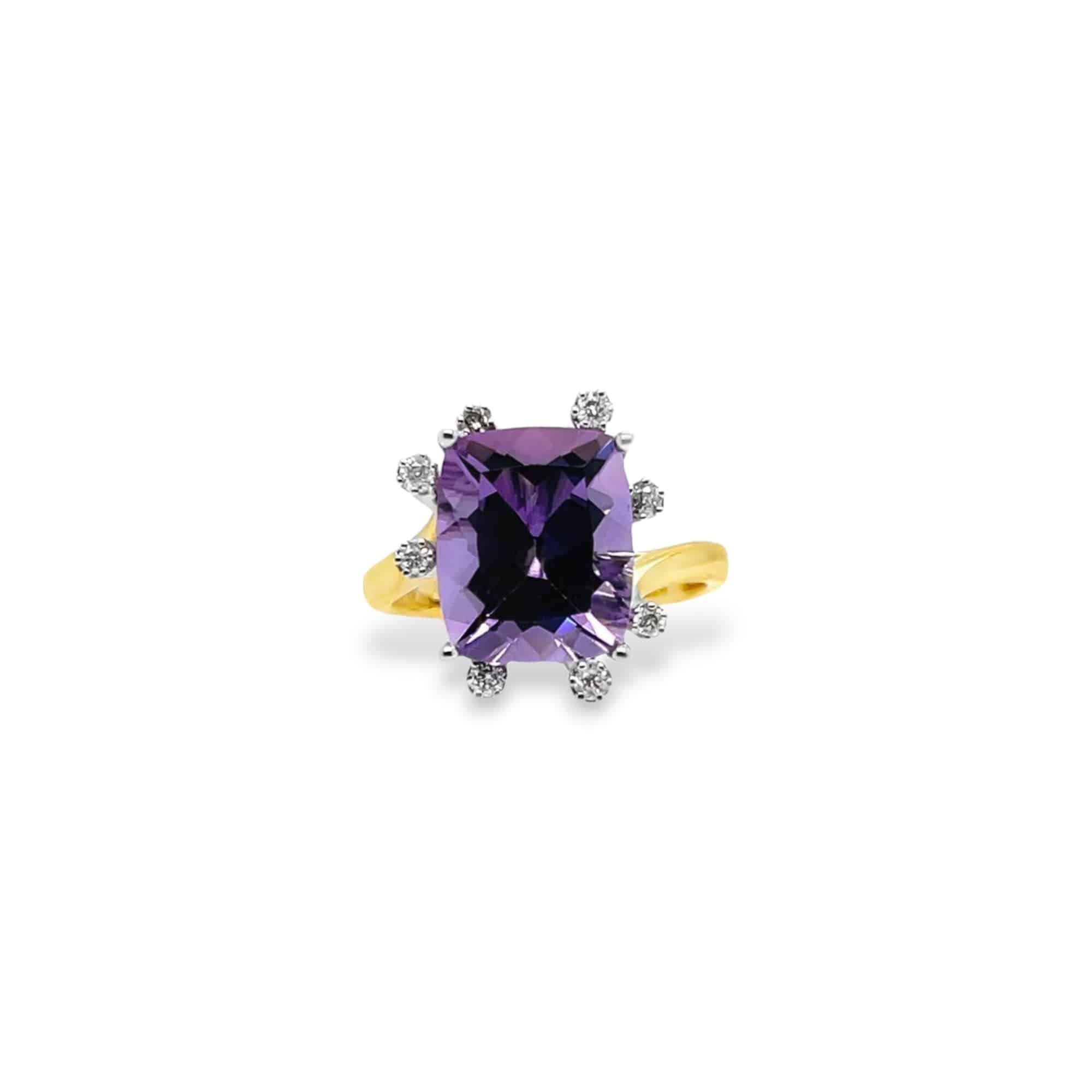 Amethyst & Diamond Ring - K.S. Sze & Sons