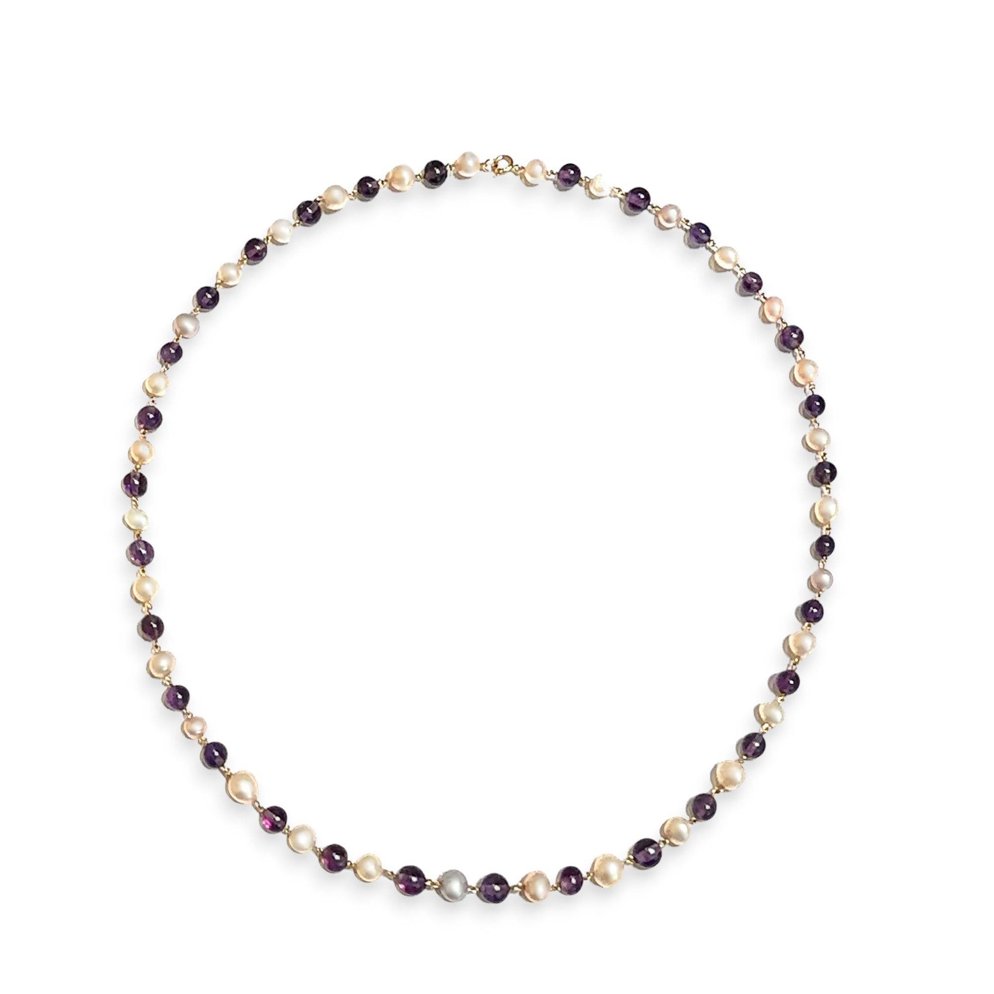 Amethyst Pearl Necklace - K.S. Sze & Sons