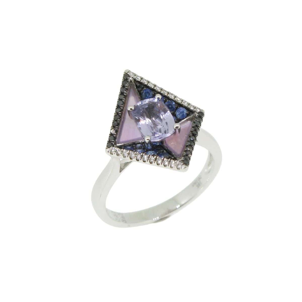 Amethyst, Sapphire & Diamond Ring - K.S. Sze & Sons